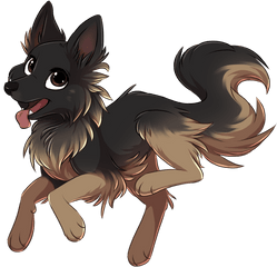 Drawn German Shepherd Kawaii - Transparent German Shepherd Kawaii Cute German Shepherd Drawings Png