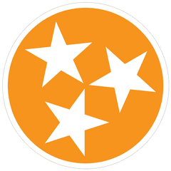 Orange Tri - Tennessee 3 Star Logo Png