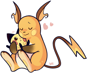 Mama Raichu Loves Her Beta Pichu - Beta Pichu Png