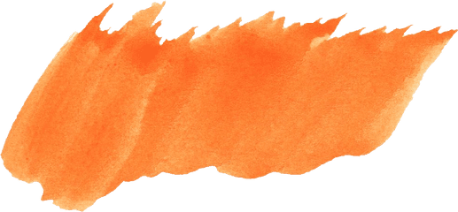 Orange Watercolor Brush Stroke - Watercolor Paint Png