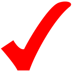 Red Check - Red Checkmark Png