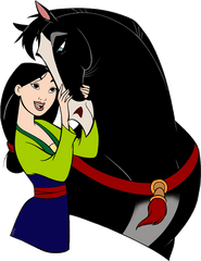 Maze Clipart Princess Disney - Mulan And Her Horse Png