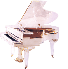 Transparent Grand Piano Clear Acrylic - Piano Png