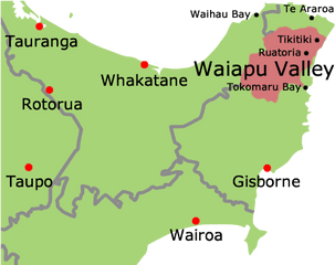 Location Of Waiapu Valley - Location Of A Valley Png