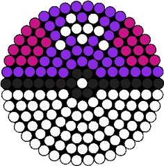 Master Ball Perler Bead Pattern - Perler Bead Patterns Pokemon Ball Png