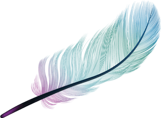 Feather Light Blue Color - Feather Png