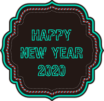 New Year Label For Happy 2020 Celebration - Free PNG