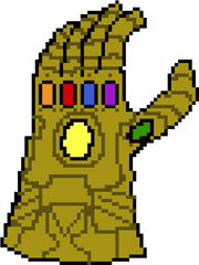 Infinity Gauntlet Pixel Art Maker - Gauntlet In Minecraft Pixel Art Png