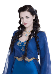 Lady Morgana - Irish Dark Hair Blue Eyes Png