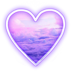 Download Heart Tumblr Clouds Purple Anime Png - Anime Heart Png