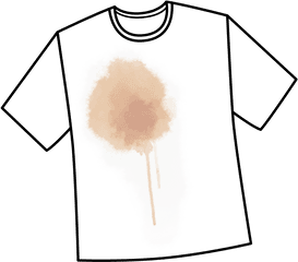 T Shirt Stained Png - Coffee Stain On White Tshirt