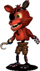 Fnaf World Five Nights - Fnaf World Withered Foxy Png