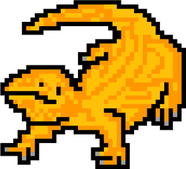 Pixilart - Cheeto The Bearded Dragon By Bergen Bearded Dragon Pixel Art Png