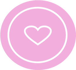 Download Mysticker Pink Heart Circle Button Cute Adorable - Girly Png