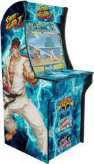 Arcade1up - Street Fighter 2 Ii Complete Art Kit Arcade Cabinet Png