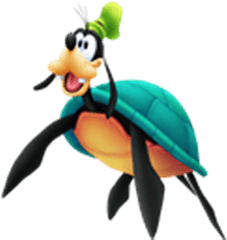 Transparent Goofy As Turtle Be Scared - Roblox Kingdom Hearts Little Mermaid Png