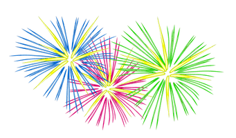 Fireworks Vector Colorful Free PNG HQ