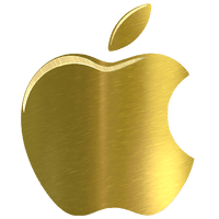 Golden Vector Apple Free HQ Image - Free PNG