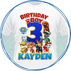 Printable Baby U0026 Kids Iron - Paw Patrol Birthday Boy Iron On Shirt Png