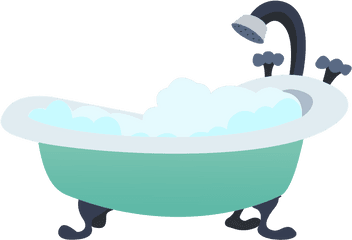 Cartoon Bathtub Transparent Background - Bath Cartoon Png