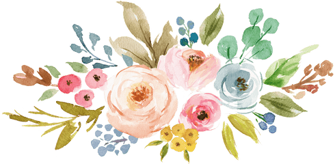 Transparent Hand Painted Flowers Png - Transparent Background Flowers Clipart