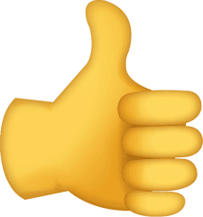 Thumbs Up Emoji [Free Download IOS Emojis] Free Icon HQ - Free PNG