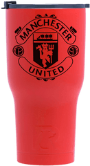 Download Hd Red Tumbler - Logo Manchester United Vector Manchester United Png