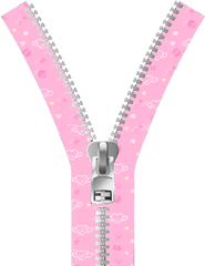 Pink Zipper Clothing Zip Girly Sticker By Kris Smith - White Zipper Png