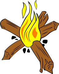 Download Hd Cartoon Fire With Wood - Star Fire For Camping Star Fire For Camping Png