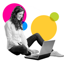 Using Girl Laptop Smiling Free Transparent Image HQ - Free PNG