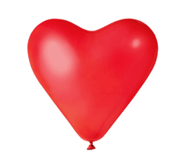 Red Heart Shaped Balloon 150 Cm - Vermelho Coracao Png