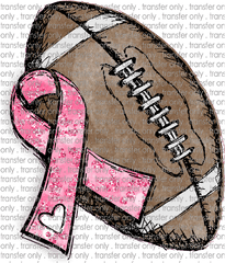 Siser Awr 32 Football Pink Ribbon - Drawing Png