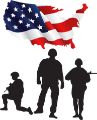 American Soldier Silhouette Png Clipart - Armed Forces Day 2020