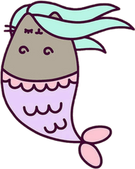 Mermaid Clipart Png - Pusheen Cat Clipart Mermaid Cute Pusheen Mermaid