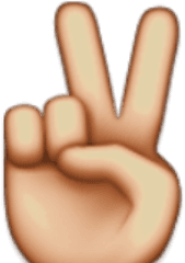 Download Hand Emoji Clipart Ios - Emoji Peace Sign Png Peace Transparent Emoji Hand