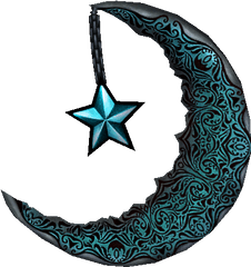 Blue Crescent Moon 1 - Blue Crescent Moon Png