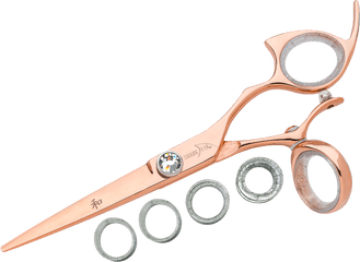 Right Hand Professional Swivel Rose Gold Titanium Cutting Shear - Scissors Png