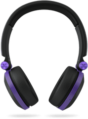 Synchros E40bt Refurbished With Images Black Headphones - Purple And Black Headphones Png