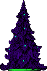 Skyline Clipart Pine Tree Transparent - Free Christmas Trees Vector Transparent Png