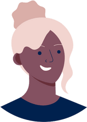 Diversity Avatar Woman Girl Black Race African Blonde - Bun Png