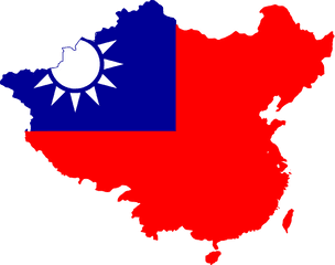 Flag - Republic Of China Flag Map Png