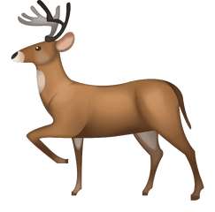 Cow Emoji Iphone Transparent Png - Deer Emoji