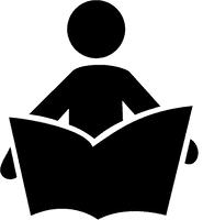 Reading Silhouette PNG Image High Quality