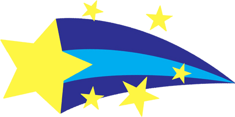 Clipart Of Shooting Stars And Starts - Flag Png