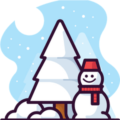 Winter Icon Of Colored Outline Style - For Holiday Png