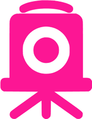 Deep Pink Old Time Camera Icon - Icon Png