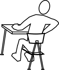 Download Avoid Back Pain - Draw A Person Sitting Png