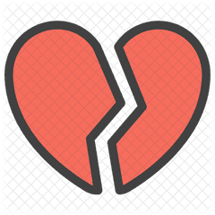 Broken Heart Emoji Icon Of Colored - Icon Png