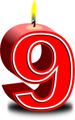 Birthday Candle Nine - Free Vector Graphic On Pixabay Birthday Number 9 Png