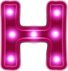 Letter H Png Clip Art Black And White - Neon Lights Analogue Players In A Digital